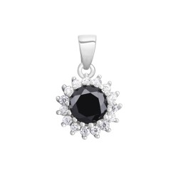 Pandantiv argint cu piatra neagra DiAmanti Z1101C_B-DIA (Argint 925‰ 1,3 g.)